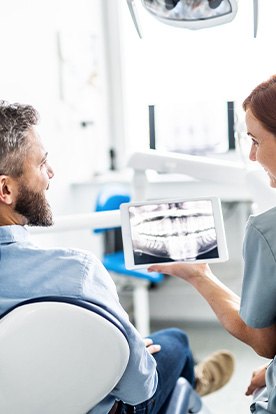 a dental patient attending a consultation 