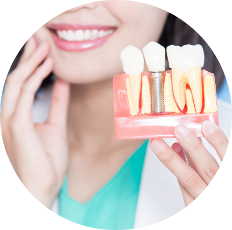 Smiling woman receiving dental treatment